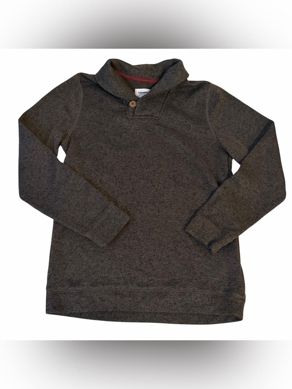 Sonoma Charcoal Shawl Collar Pullover Sweater